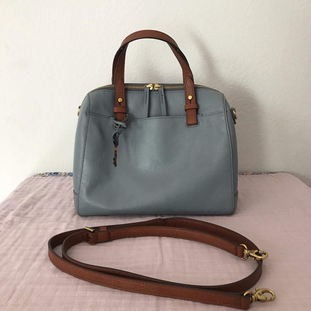 EUC Fossil Rachel Satchel Chambray